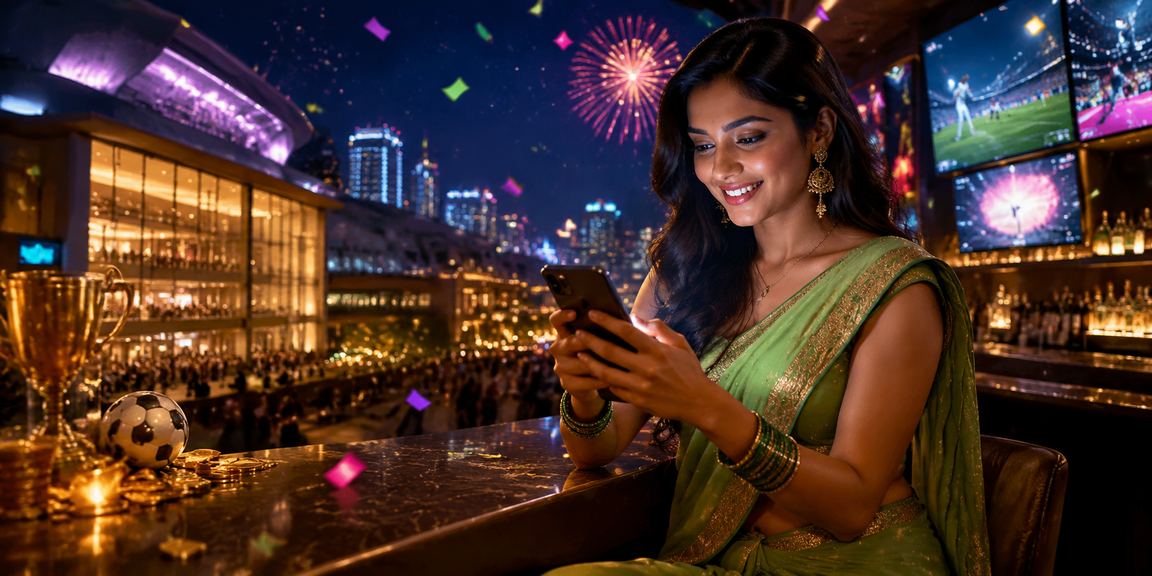 Sports betting in Delhi at night with vibrant atmosphere